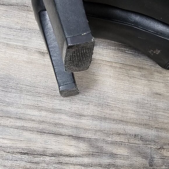 Markon Frannie Leather Buckle Square Toe Black Zip Up Heel Boot - Picture 11 of 12